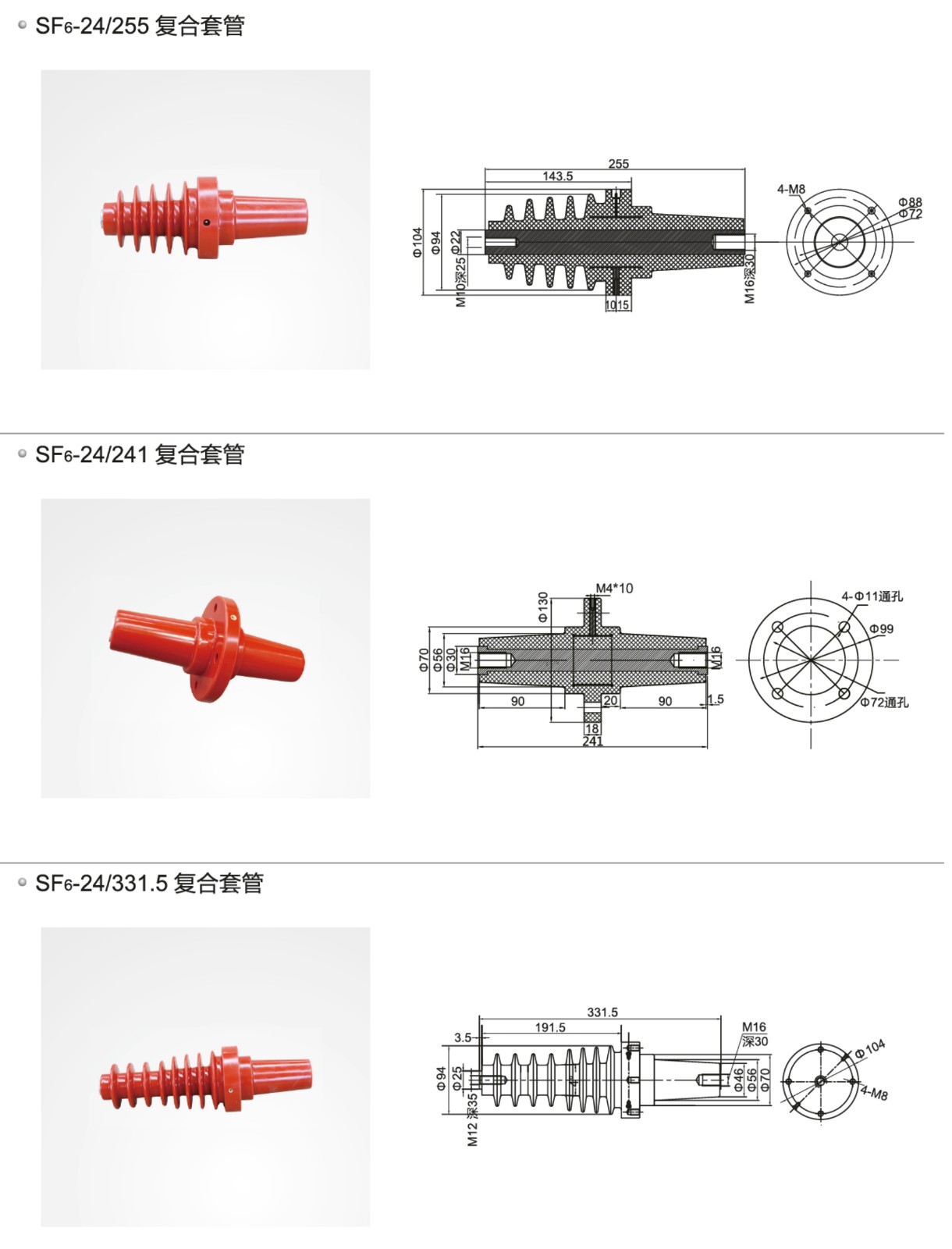 10kV环网柜复合绝缘子