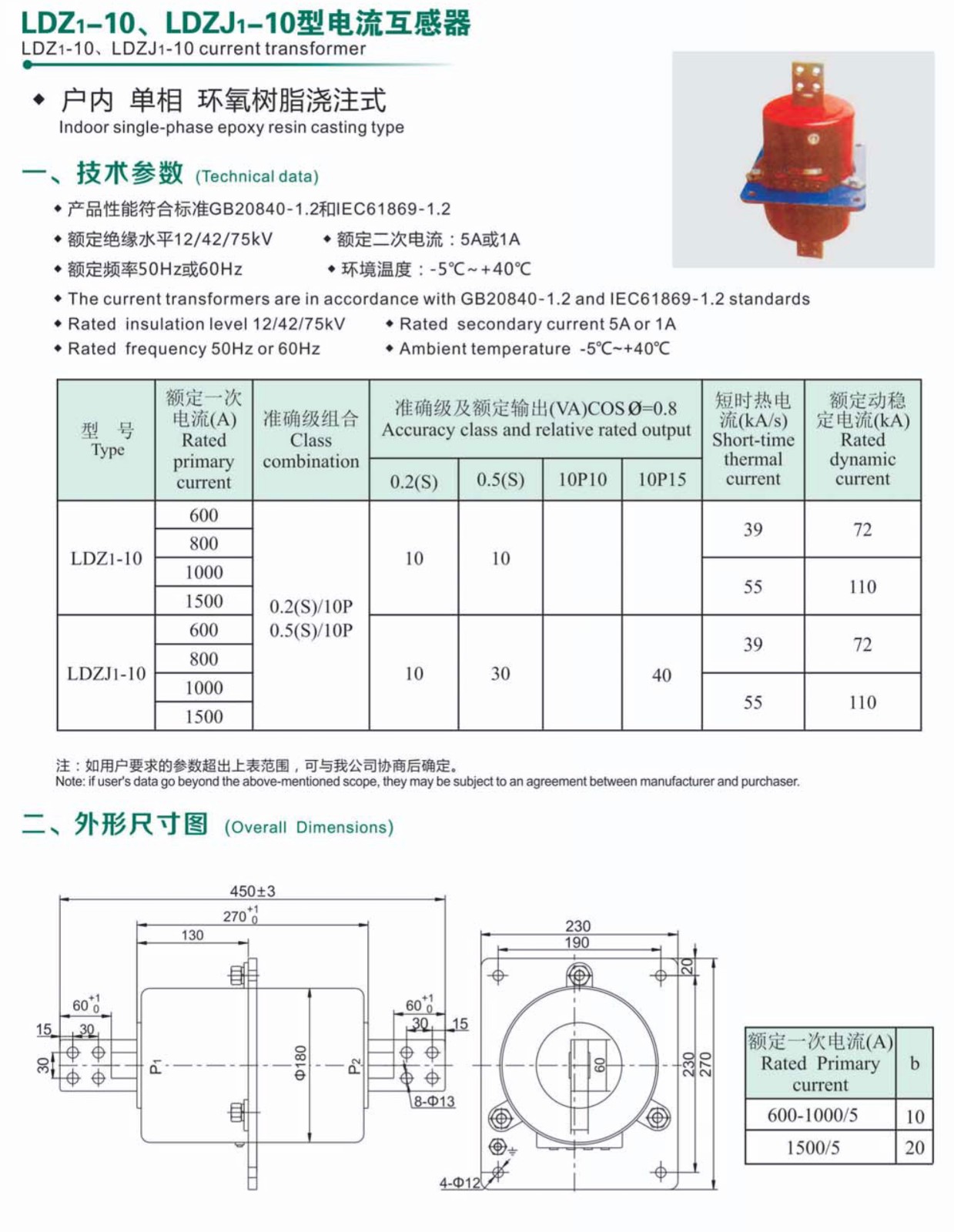 LDZ1-10型电流互感器