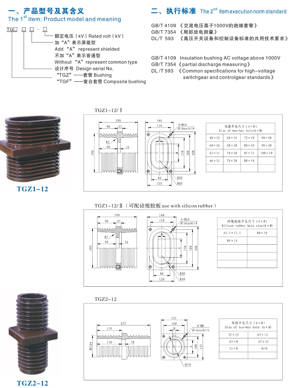 10kV高压套管TGZ-12