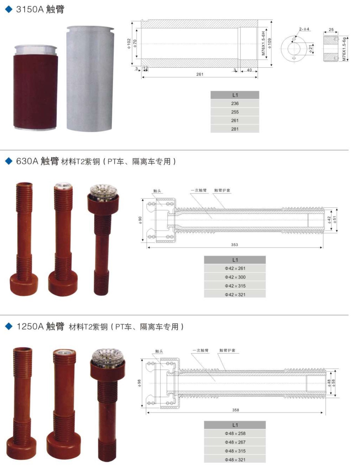 断路器动静触臂