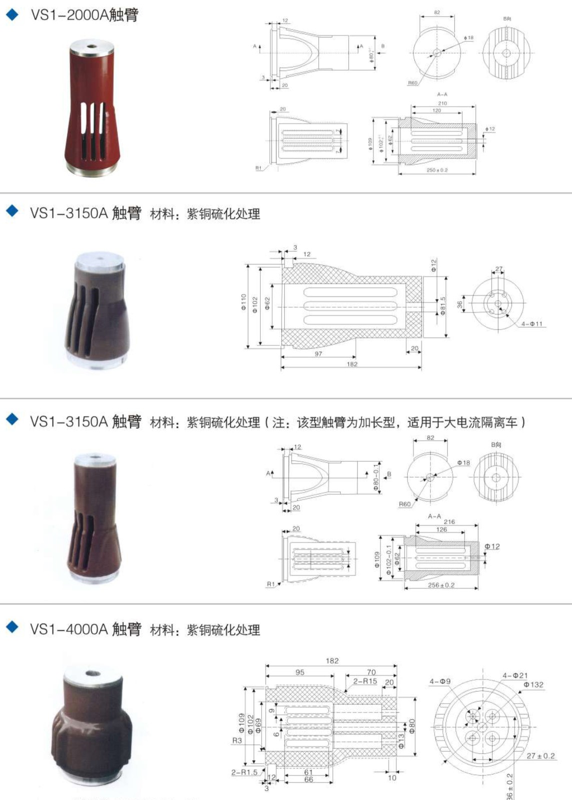 断路器动静触臂