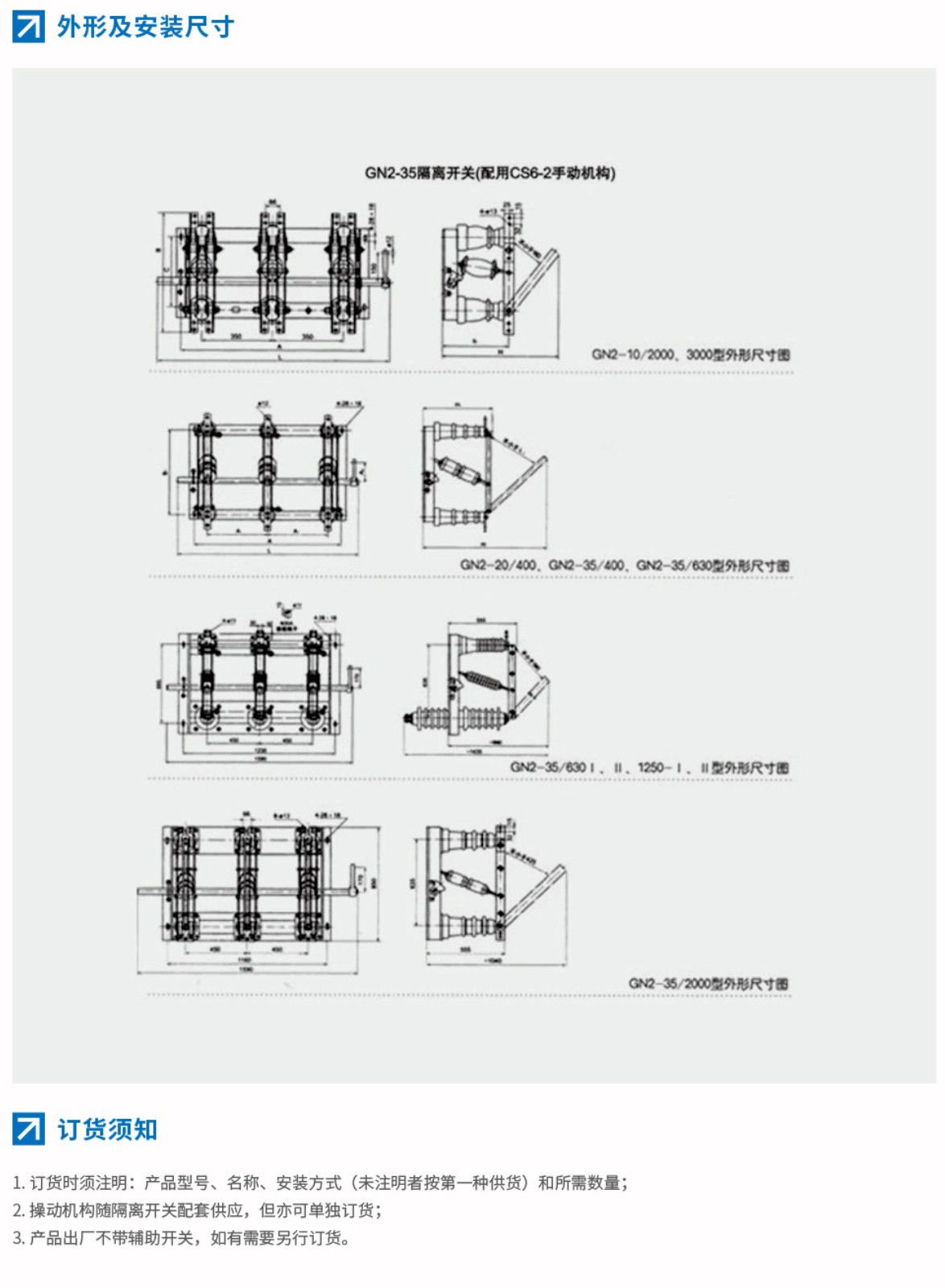 GN2-10户内高压隔离开关