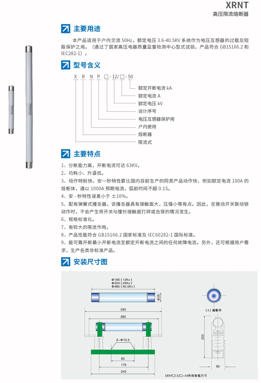 高压限流熔断器