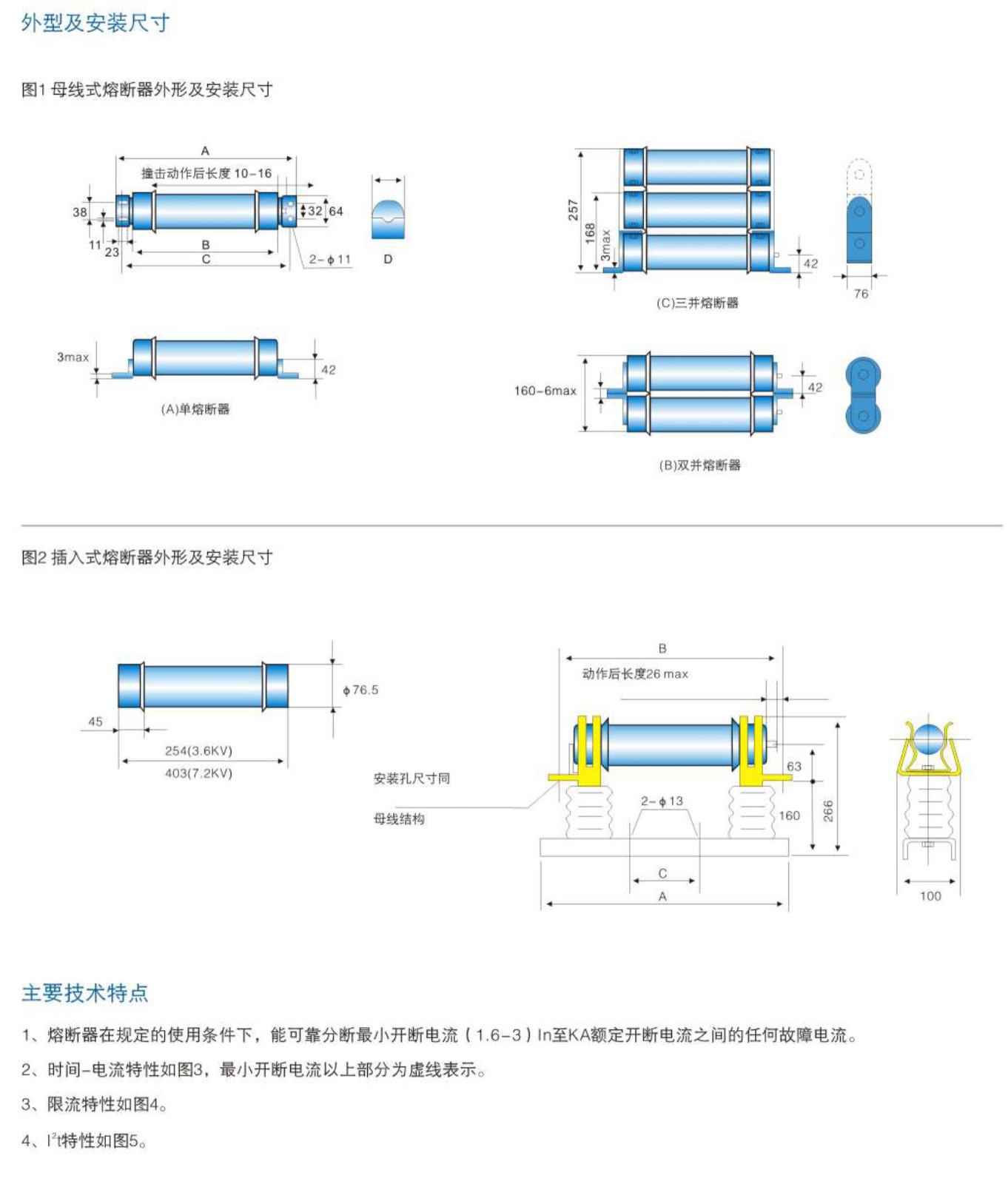 电机保护高压限流熔断器（英国BS标准）