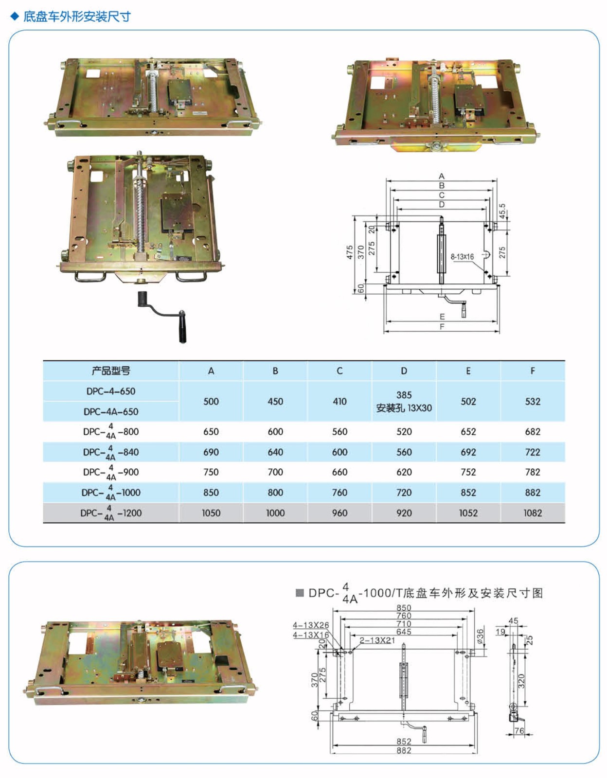 开关柜底盘车系列