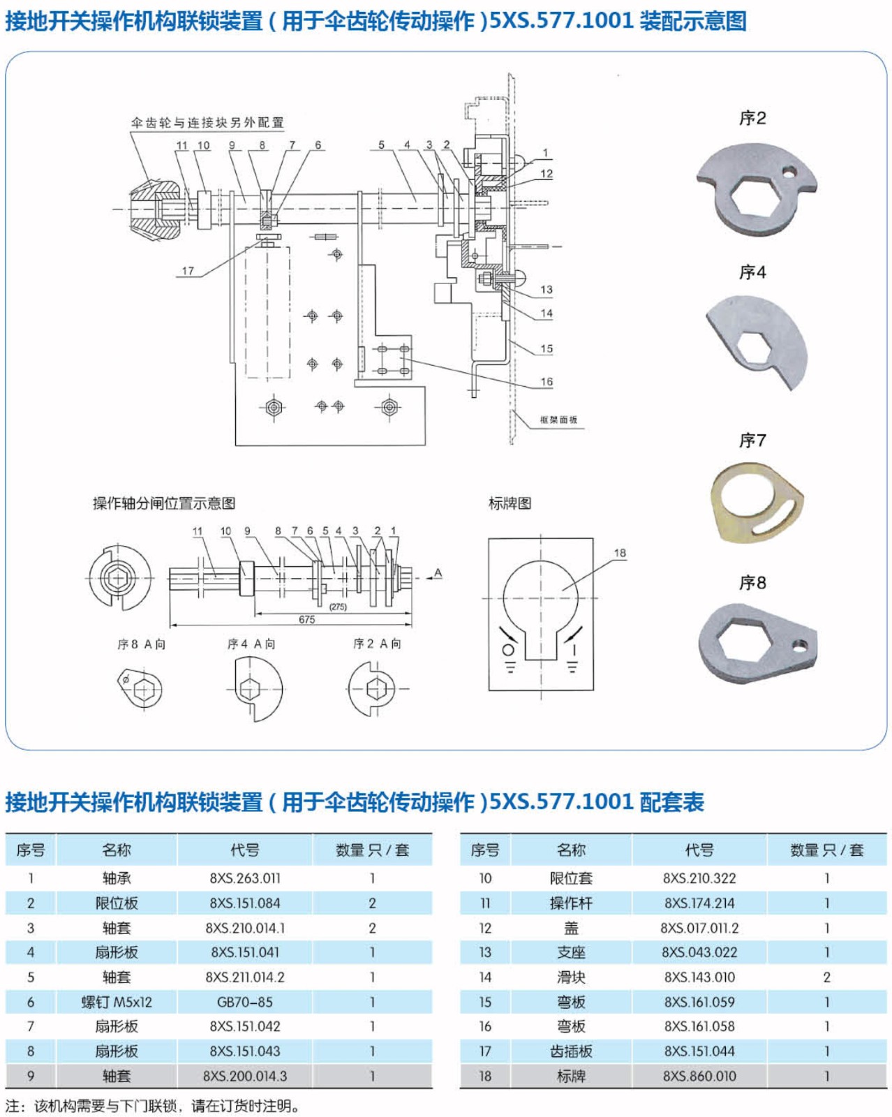 接地开关操作机构联锁装置