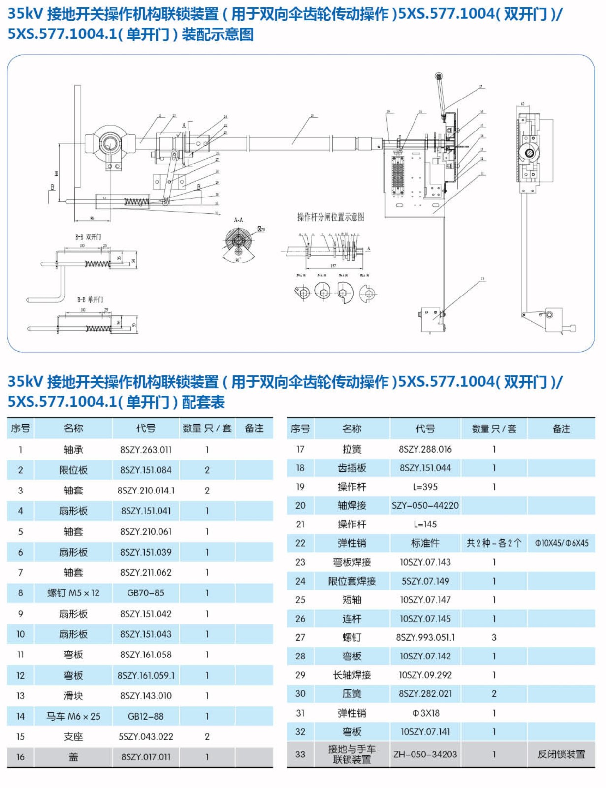 接地开关操作机构联锁装置