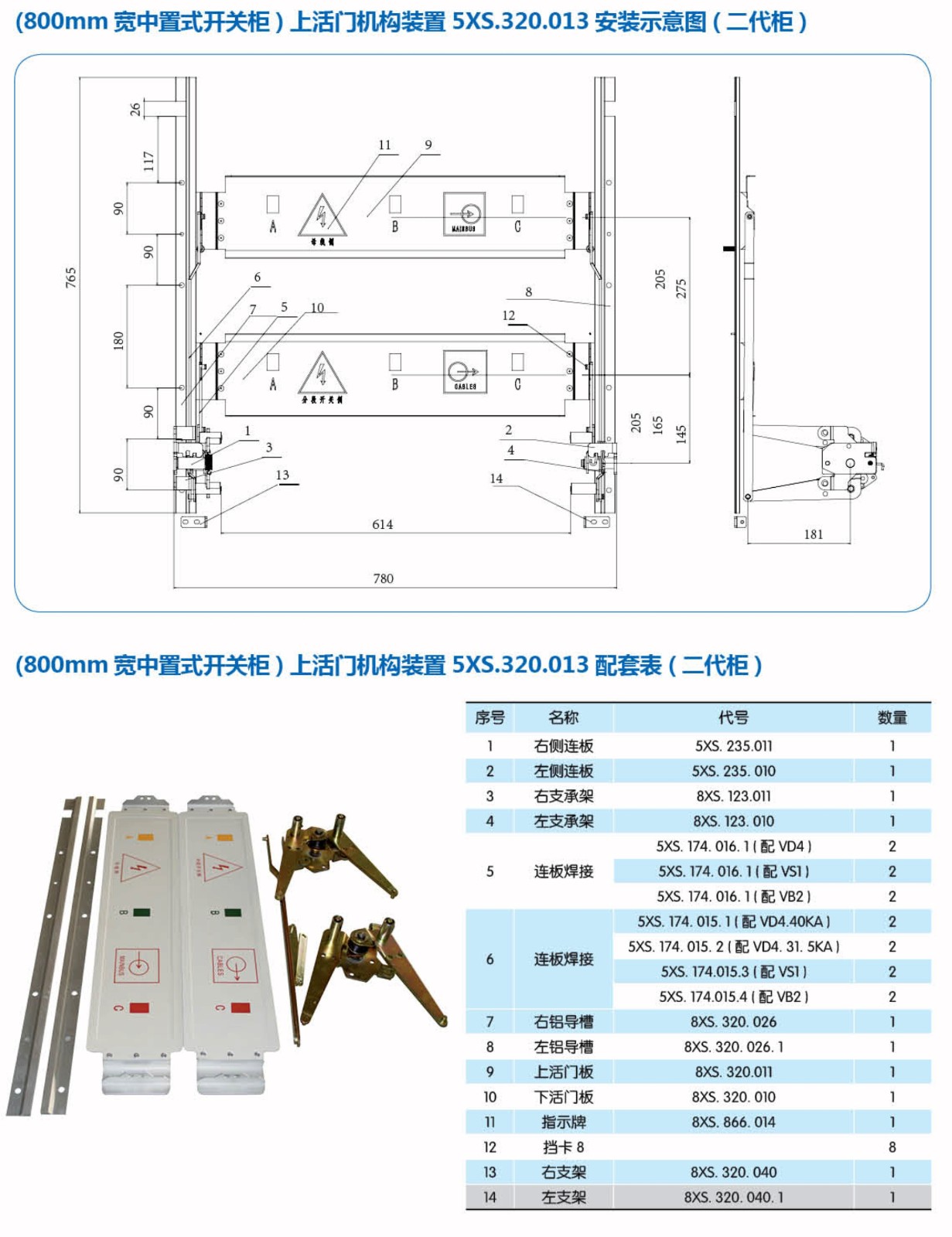 开关柜活门机构