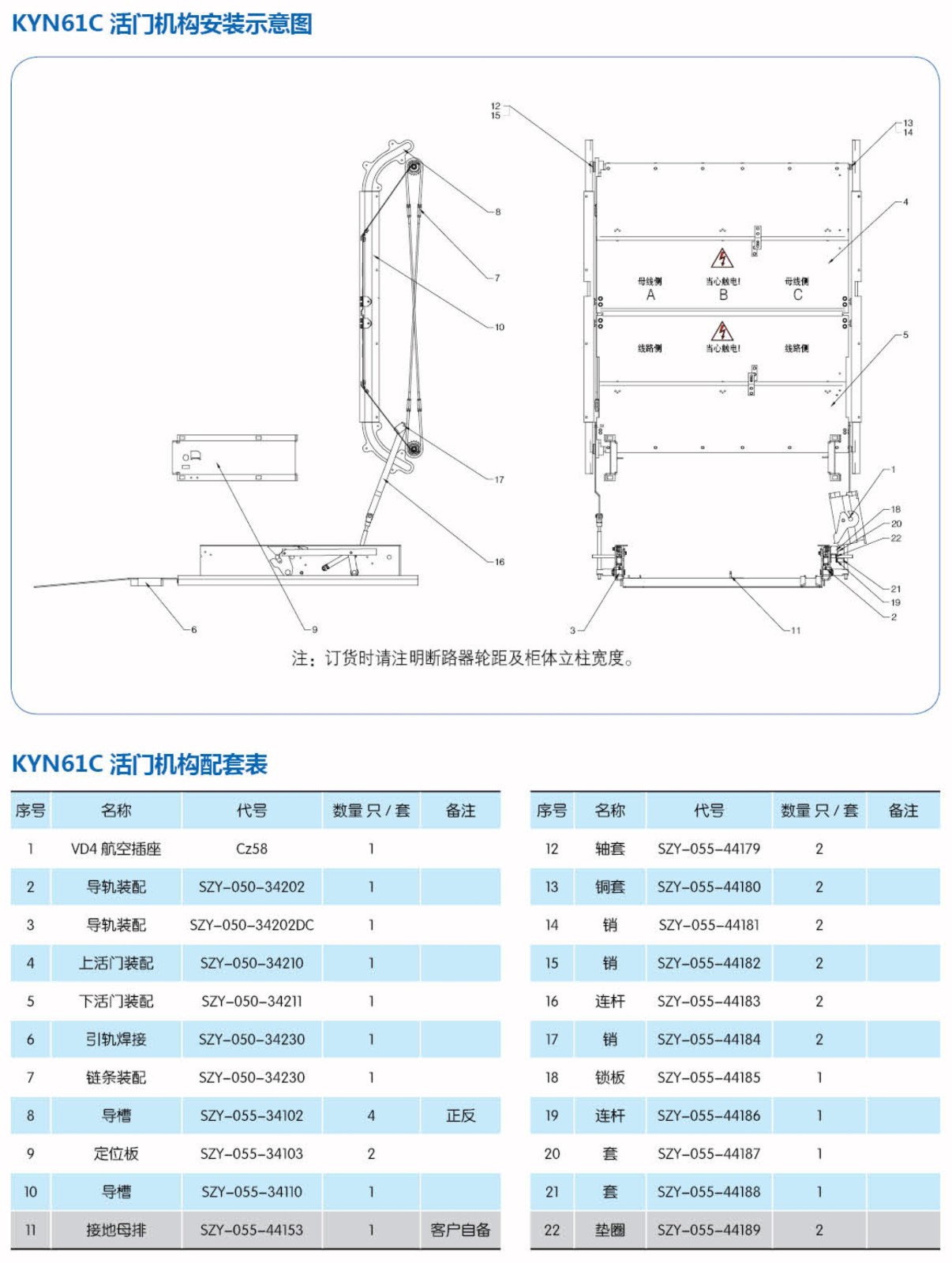 开关柜活门机构