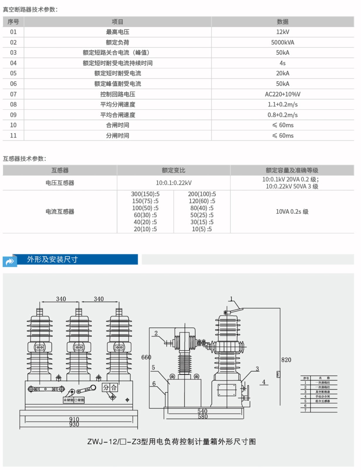 ZJW32-12户外高压真空断路器