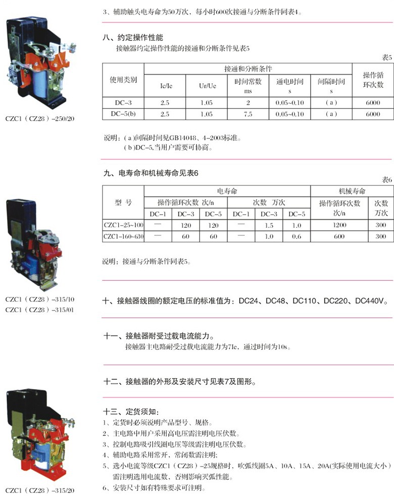 CZC1(CZ28)直流接触器