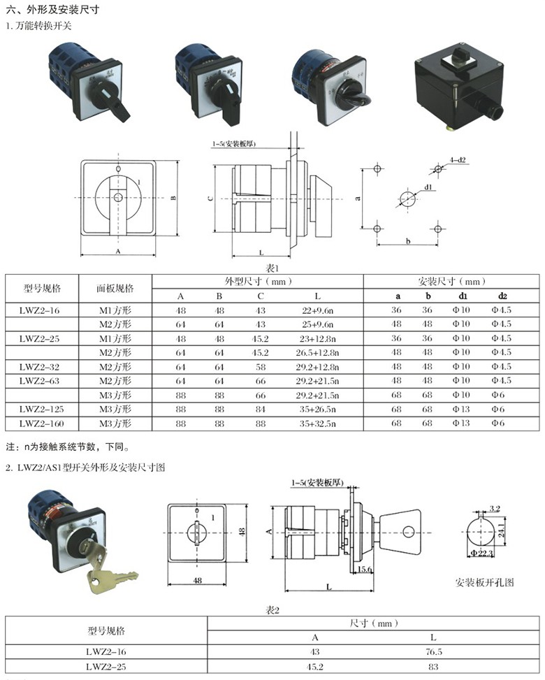 LWZ2系列转换开关