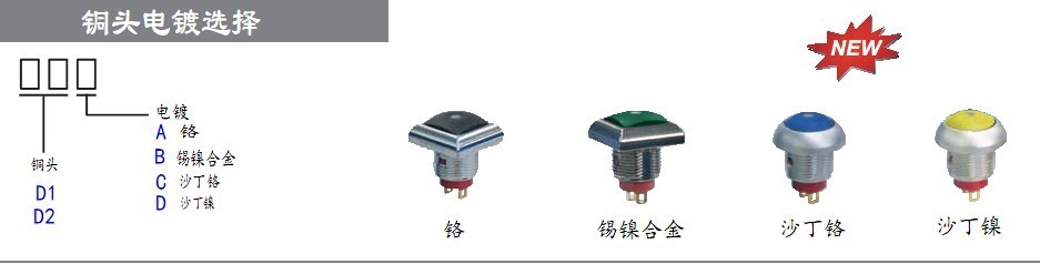 12方形蓝帽 防水开关IP67