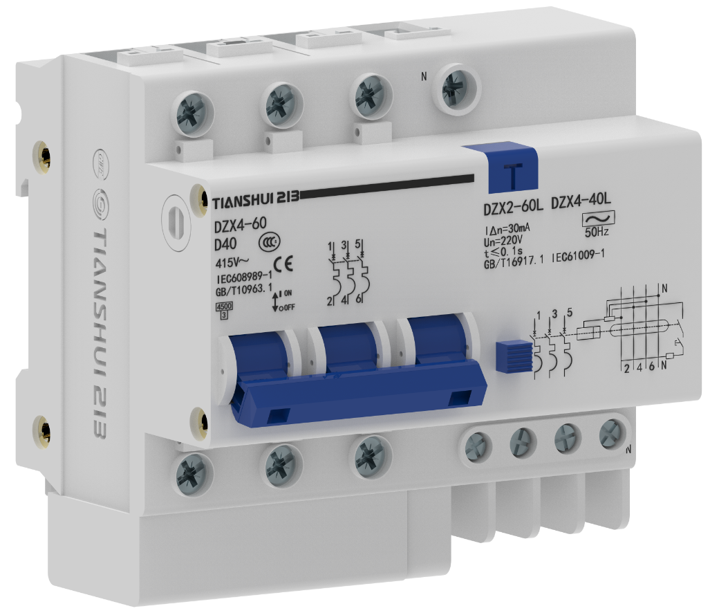 DZX4-40L 1P+N 1-40A剩余电流动作断路器