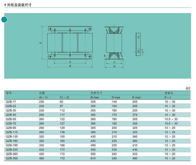 QZB系列自耦变压器