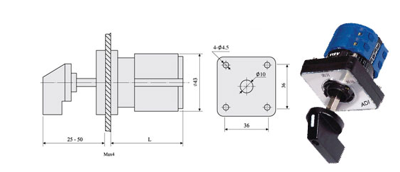 加长轴转换开关ADI20-L