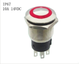 19mm防水金属按键开关10A14VDC