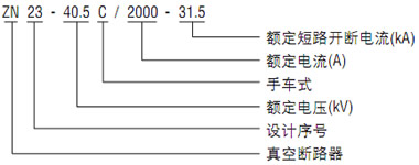 ZN23-40.5系列户内高压真空断路器