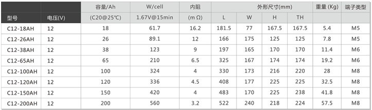 山特城堡系列蓄电池