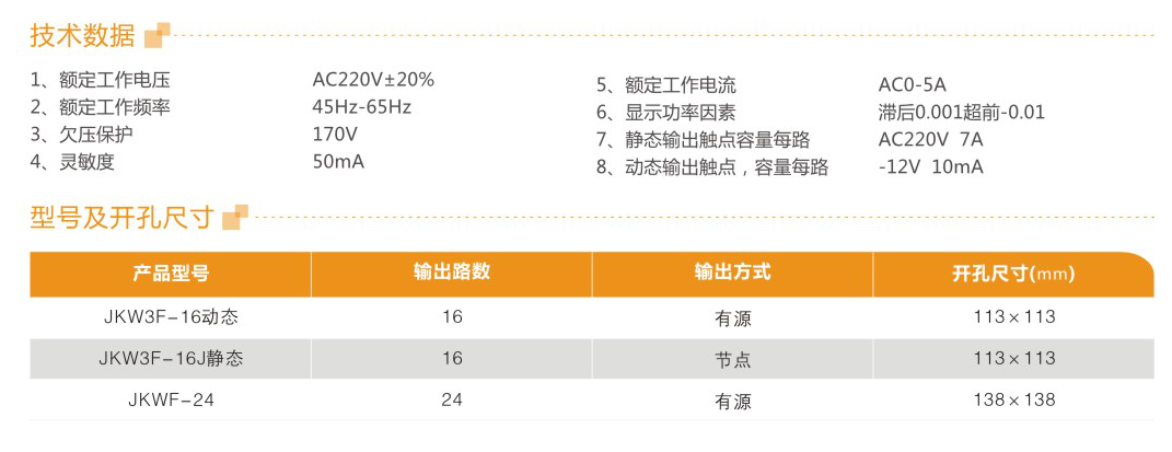 JKW3F系列无功功率分相自动补偿控制器三相混补系列